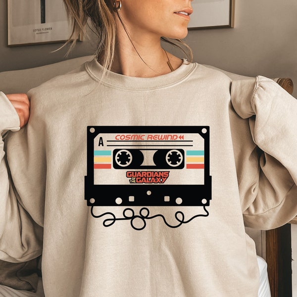 Cosmic Rewind Cassette Sweatshirt, Cosmic Rewind T-shirt, Guardians of the Galaxy T-Shirt, Guardians Of The Galaxy Sweatshirt,