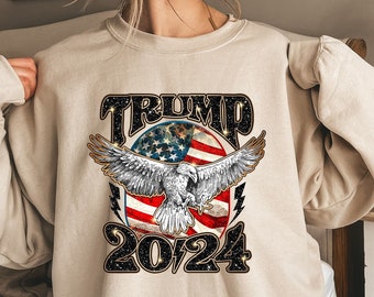 Trump 2024 MAGA Distressed Unisex Sweatshirt,MAGA Shirt,Donald Trump 2024, Republican Shirt, Republican Gift, Patriot Shirt