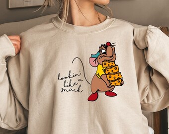 Lookin 'Like a Snack Sweatshirt, Gus Gus Cinderella Sweatshirt, Snack-Liebhaber-Maus-T-Shirt, Magic Kingdom, lustiges Fat Rat Shirt Familienurlaub