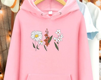 Custom Birth Month Flower Sweatshirt,flower Sweatshirt