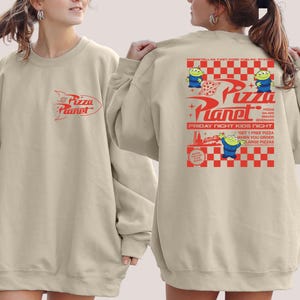 Maglietta Pizza Planet Toy Story, Felpa Disney Aliens, Maglione Pizza Planet, Magliette della famiglia Toy Story, Maglietta divertente Disney Pizza
