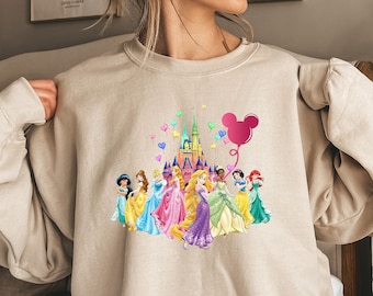 Princess Minnie Sweatshirt,Cute Princess sweatshirt, Disney Cute Shirt, Disney Princesses, Magic Kingdom Day, Disney Tees