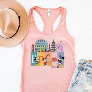 Disney Epcot Tank Top, Vintage Epcot 1982 Tank Top, Mickey And Friends, Vintage Disney Shirt, Epcot Trip Shirt,Epcot Shirt