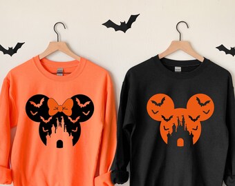 Disney Halloween Mickey und Minnie Sweatshirts, Vintage Mickey Minnie Passende Shirt, Disney Familie Shirts, Disney Paar Shirt, Halloween