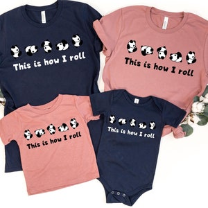 This is how I roll panda Family Shirts,funny panda clipart,rolling panda,Family Matching shirts,Mama Panda Shirts,Daddy Panda,Baby Panda