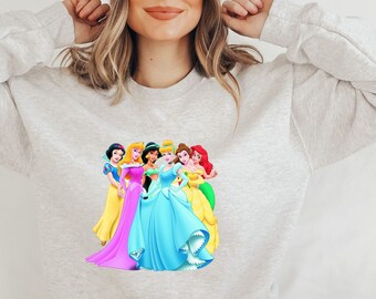 Princess Sweatshirt,Cute Princess sweatshirt, Disney Cute Shirt, Disney Princesses, Magic Kingdom Day, Disney Tees