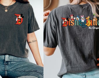 Comfort Colors Disneyland Original-skjortan, Musse Disney-skjorta, Musse och vänner-skjorta, Disneyland-skjorta för kvinnor, Disney-familjetröja