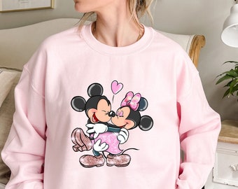 Mickey and Minnie In Love Sweatshirt,Disney Sweatshirt,LOVE Disney matching couples sweatshirt,Disney Family Sweats,Matching Family Sweat