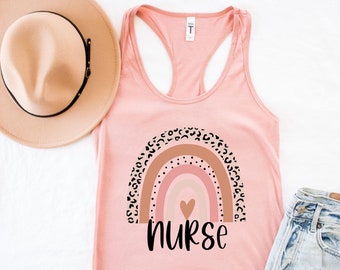 Nurse Rainbow Tank Top, Nurse Life Tank,Nursing School Tank,Nurse Tank,Funny Nursing Shirt,Medicine Shirt, Doctor T-Shirt