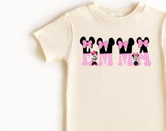 Minnie Mouse Custom Birthday Shirt, Disney Birthday Party,  Birthday Gift, Disneyland Birthday Trip, Birthday Princess, Custom Bday Gift