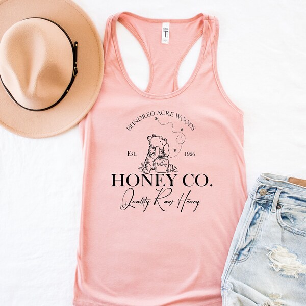 Hundred Acre Woods Honey Co Tank Top,Retro Winnie The Pooh est 1926 Pullover Tank, Walt Disney World, Classic Pooh Bear Shirt