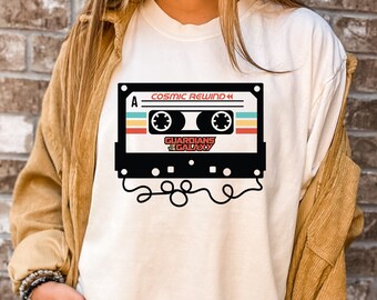 Comfortkleuren Cosmic Rewind cassetteshirt, Cosmic Rewind T-shirt, Guardians of the Galaxy T-shirt, Guardians of the Galaxy-sweater