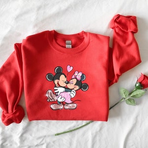 Mickey and Minnie In Love Sweatshirt,Disney Sweatshirt,LOVE Disney matching couples sweatshirt,Disney Family Sweats,Matching Family Sweat