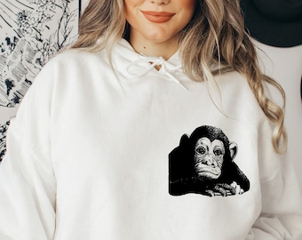 Monkey Hoodie, Monkeys sweatshirt, Monkey Gift, Monkey Lover Hoodie, Animal Lover Shirt, Monkey Gift,Animal Lover Gift