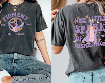 Komfortfarben ein kleiner Funke T-Shirt, Figment Shirt, lila Drache Shirt, Figment Epcot Shirt, Disney World Shirt, Disney Figment Shirt
