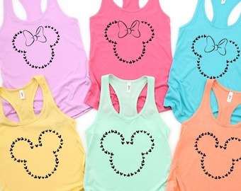 Disney Mickey und Minnie Tank,Familienurlaub Tank,Urlaub Tank,Mickey Monogramm Tank,Mickey Tank Shirt,