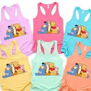 Winnie The Pooh Friends Tank Top, Disney Winnie The Pooh tank,Pooh The Bear Tank, Piglet Tigger Eeyore Roo Tank,Disney shirt disney tank