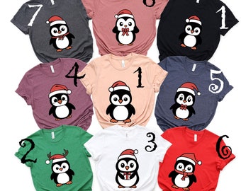 Christmas Penguin Shirt,Penguin In Santa Hat,Christmas Shirts For Family,Christmas Gift,Christmas Family Shirt, Animal Shirt,Funny Christmas