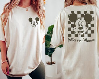 Retro Mickey Mouse Shirt, Disney Vacation Shirt, Disneyland Mickey Shirt, Magic Kingdom Shirt, Classic Mickey Shirt, Checkered Mickey Shirt