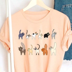 Cat Butt Theme shirt,Cat Mama Shirt, Cat Crewneck Shirt,Cat Tshirt,Cat Mom Gift,Cat Lover Gift, Cat Tee,Cats&#39; Back tshirt