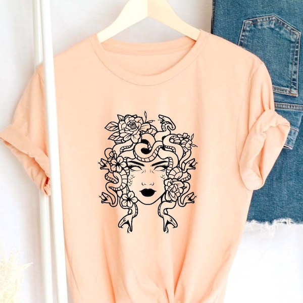 Medusa Tshirt,Greek Mythology Shirt,Mythologic Medusa Sweatshirt,Snake Face Sweatshirt,Snake Hair,Gorgona Medusa Shirt