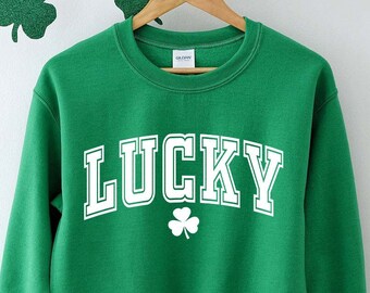 Lucky Sweatshirt Cute St. Patricks Day Sweatshirt for Women, St Patricks Sweater for women, Trendy St Patricks Day Crewneck,