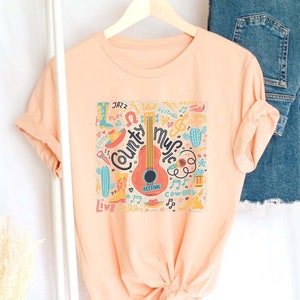 Country Music Tshirt,Western Cowboy Country,Music Teacher Shirt,Western Music Tee,Nashville music Tee,Retro T-Shirt,