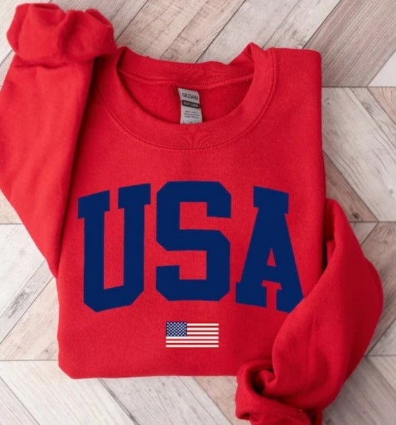 4th of July Sweatshirt, USA shirt, Womens 4th of July, America Shirt, 4th of July, Patriotic Shirt, Red White and Blue, 4th of July Pullover