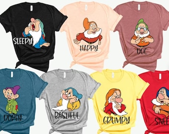 Seven Dwarfs Shirts, Seven Dwarfs, Disney Group Shirts, Snow White, Disney Family Shirts, Shirts for Family, Disney family, 7 dwarfs