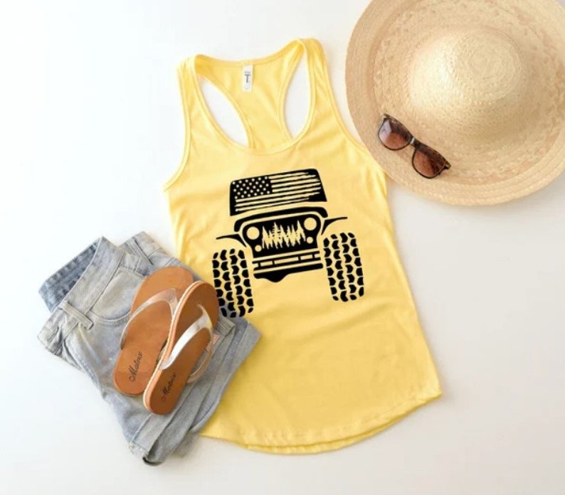 American offroad tanktop, Offroad forest shirt, USA Flag shirt, US Offroad, 4WD offroad shirt, Amarican Flag, 4wd Flag Usa, tank top, image 2