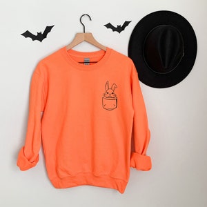 Pink Floral Bunny Graphic Sweatshirt main image 1