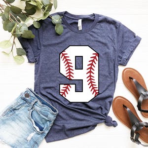 Baseball Numbers T Shirt, Baseball Custom Birthday Shirt, Baseball Mom Shirt,Personalized Baseball Tees, Custom Baseball Shirts,Baseball Boy
