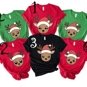 Christmas Reindeer Crew Shirt,Reindeer Shirt,Christmas Deer,Christmas Tshirt,Christmas Gift,Reindeer Christmas,Christmas Gift,funny reındeer
