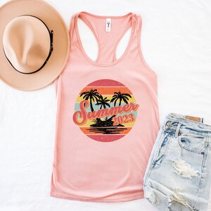 Summer 2023 Tank Top,Retro vintage summer tank,Summer tank, Summer Time Tank, Summer Trip Shirt, Summer Beach Shirt, Beach Girl Shirt image 5