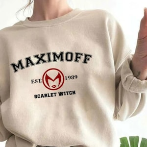 Maximoff scarlet witch Sweater Maximoff Est 1989 Sweatshirt, Maximoff 1989 Hoodie, Vintage Scarlet Witch Sweater, Maximoff Hoodie