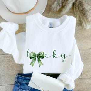 Coquette Patrick’s Day Shirt, Four-Leaf Clover Shirt, Lucky Era Shirt, St. Patrick’s Day Shirt, Shamrock Shirt, Lucky Shirt for Women,lucky