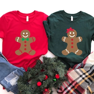 Weihnachten Lebkuchen Paar Shirt,Cookie Baker Shirt,Lebkuchen Bäckerei,Weihnachts Paar Matching, Urlaub Paare,Weihnachten