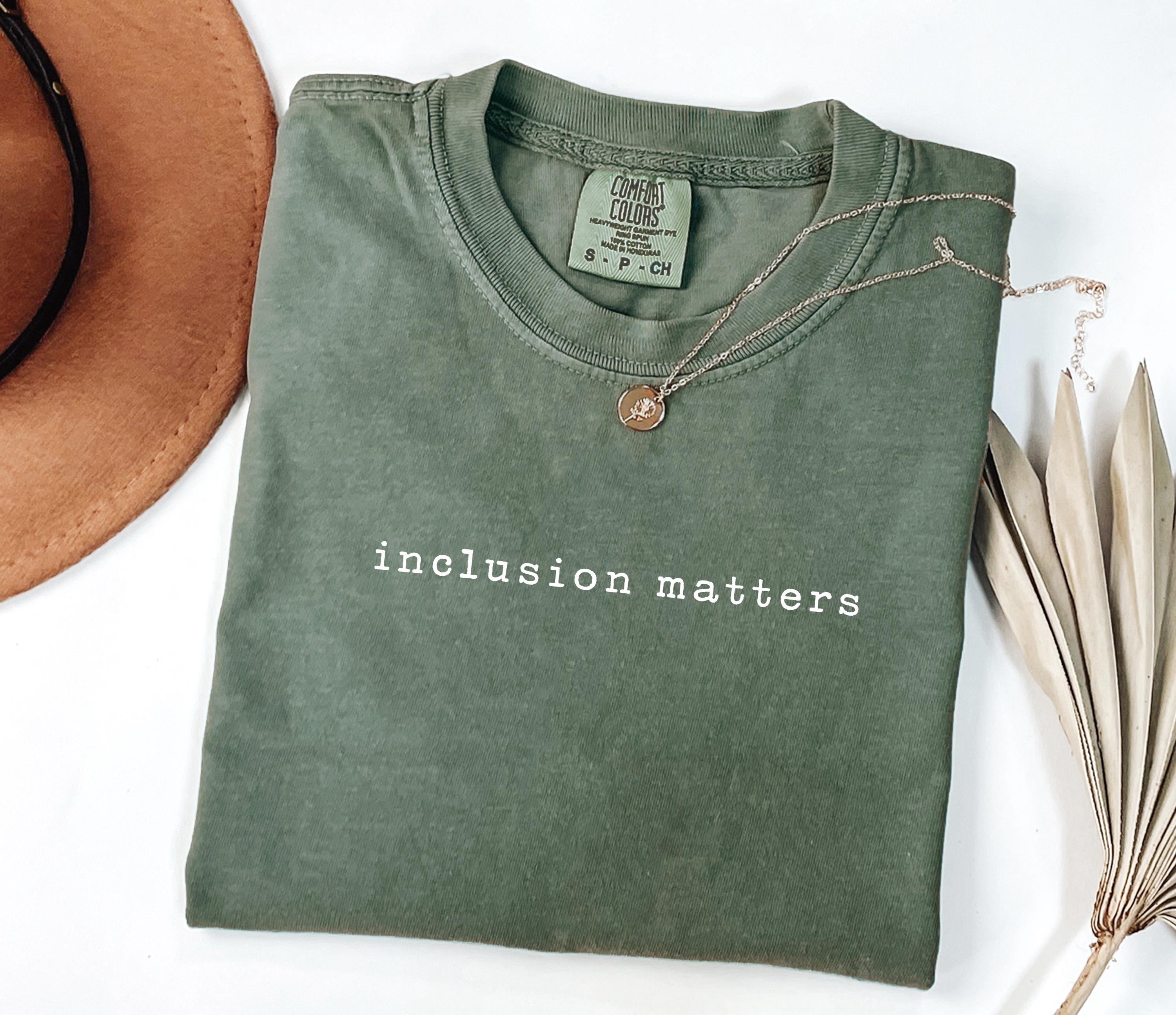 Inclusion Matters Comfort Colors® Shirt, Autism Awareness Shirt, SPED Teacher Crewneck, Mental Health Sweatshirt, Neurodiversity Gift, SLP
