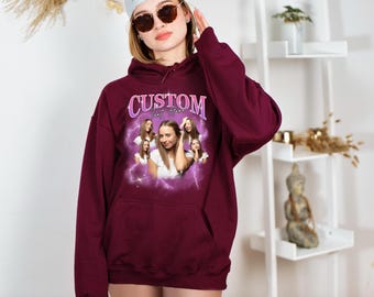 Custom Bootleg Rap Hoodie, custom your own bootleg Hoodie, custom bootleg Hoodie, custom photo Hoodie, birthday gift, husband christmas gift