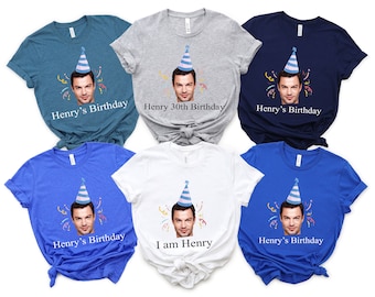 Funny Birthday Face Shirt, Birthday Party Group Shirt, Birthday Photo Shirts, Face Shirt, Funny Birthday Matching Shirt, Custom Photo Shirt