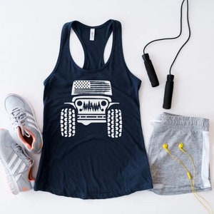 American offroad tanktop, Offroad forest shirt, USA Flag shirt, US Offroad, 4WD offroad shirt, Amarican Flag, 4wd Flag Usa, tank top, image 3