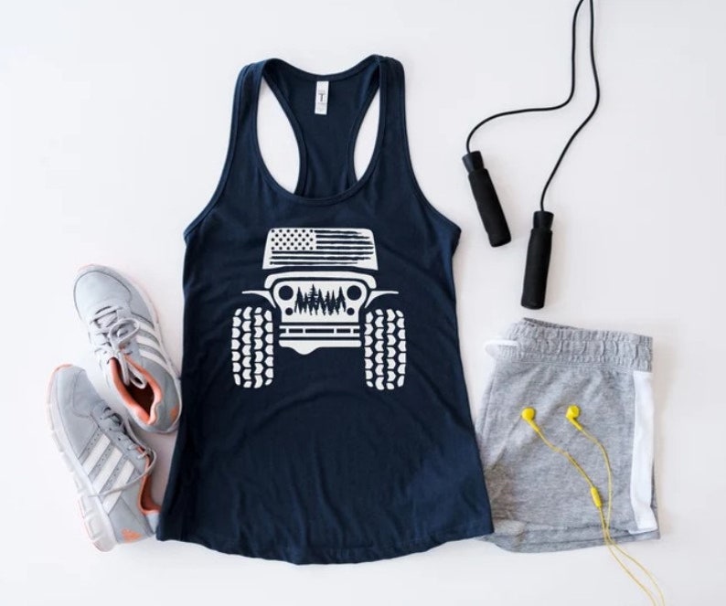American offroad tanktop, Offroad forest shirt, USA Flag shirt, US Offroad, 4WD offroad shirt, Amarican Flag, 4wd Flag Usa, tank top, image 3