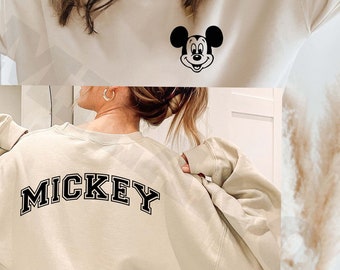 Vintage Mickey Sweatshirt,Back and Front design, Disney Crewneck Sweatshirt, Disney Trips Sweatshirt, Disneyland Shirt, Family Disney Shirt,
