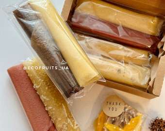 Apfel, Banane, Erdbeere, Zitrone, Beere, Mango. Box 8 Geschmacksrichtungen Obst LEDER-Box /