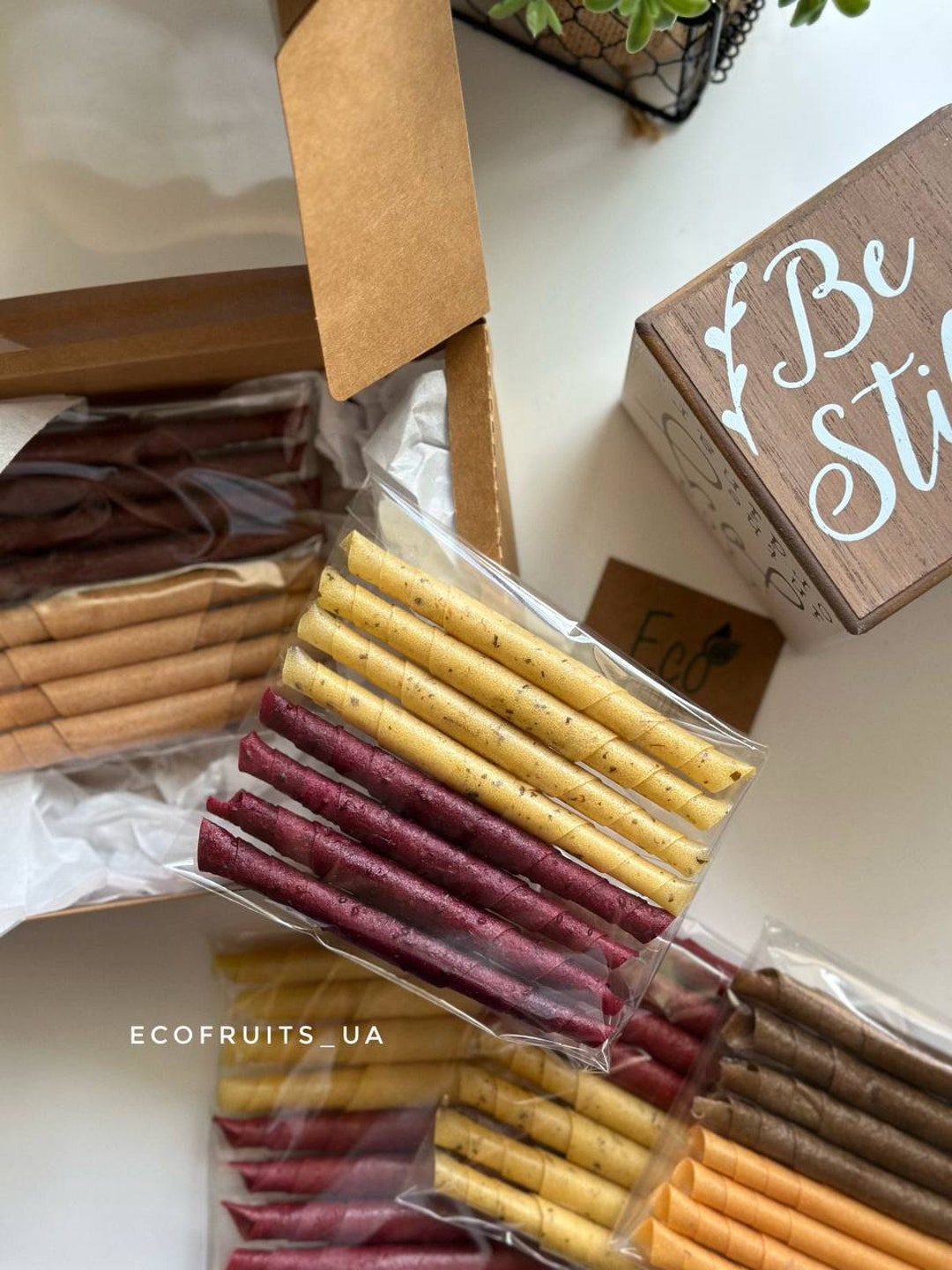 Strawberry/apple/banana Fruit Leather, NO SUGAR. Box 40 Pc Fruit