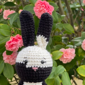 Vintage Black & White Bunny &quot;Sweet&quot;