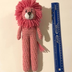 Pink Lion Vintage Crocheted - Etsy