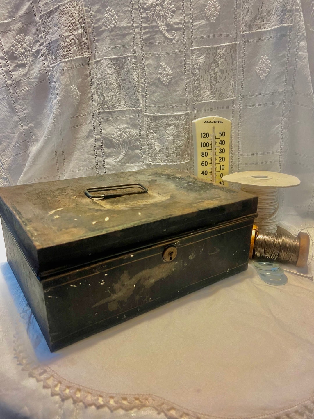 Antique Metal Cash/ Lock Box, From 1920s - Etsy