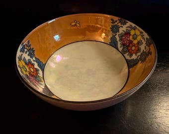Antik Noritake Norimura handmålad båge med fot i lystergods