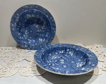 Vintage Blue Dragon Rice Eye Porcelain Bowl, Chinese Dishware